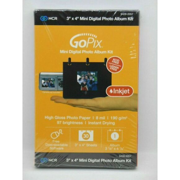 GoPix Mini Digital Photo Album Kit 30 3"x4" Sheets & Free Downloadable Software - Picture 1 of 3